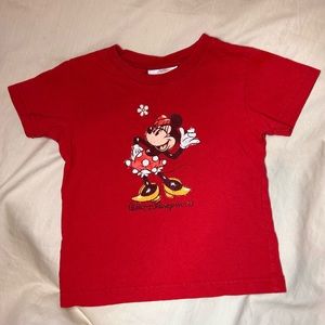 Vintage Walt Disney World Minnie Mouse T Shirt Baby Girls Top Vintage Disney 24M